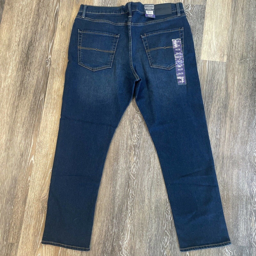 Lucky Brand Men’s 410 Athletic Slim Jeans 36x30 Dark Wash 2 Way Stretch NWTs $99